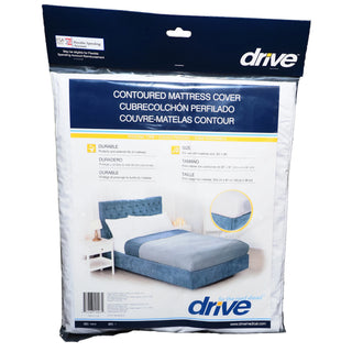 Drive DeVilbiss 15010 Healthcare Fluid-Proof Vinyl Mattress Cover, Twin Size, 36 x 80 x 6 Inch