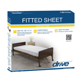 Drive DeVilbiss 15030HBL Healthcare Standard Fitted Hospital Bed Sheet – 36 x 80 x 6 Inch