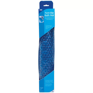 Drive DeVilbiss FGB22100 0000 Healthcare Carex Non-Slip Rubber Bath Mat – 16 x 32 Inch, Blue