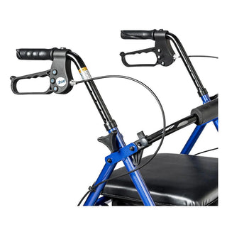 Drive DeVilbiss Healthcare RTL10261BL 4 Wheel Rollator Adjustable Height/Folding Aluminum Frame, Blue