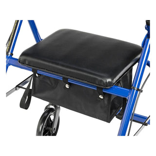 Drive DeVilbiss Healthcare RTL10261BL 4 Wheel Rollator Adjustable Height/Folding Aluminum Frame, Blue