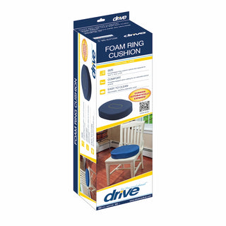 Drive DeVilbiss RTL1492COM Healthcare Foam Donut Seat Cushion with Removable Knit Cover