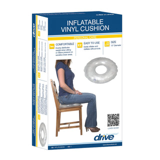 Drive DeVilbiss RTLPC23245 Healthcare Inflatable Vinyl Donut Seat Cushion, 13 Inch Diameter, 300 lbs Capacity
