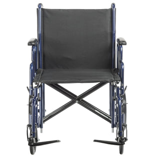 Drive Medical 10952A Bariatric Transport Wheelchair 20" Blue Frame