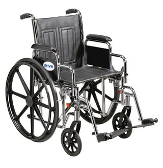 Drive Medical 10954V Heavy Duty Detachable Full Arms Wheelchair 20