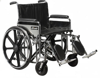 Drive Medical 10959A-ELR Bariatric Wheelchair 20 Rem Desk Arms Elev Legrests
