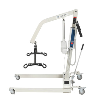 Drive Medical 13244 Bariatric Battery Powered Electric Patient Lift with Four Point Cradle and Rechargeable, Removable Battery