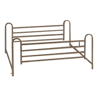 Drive Medical 15001ABV Standard Telescoping Full-Length Side Rail, Brown-Vein Finish