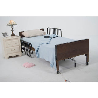 Drive Medical 15201BV No-Gap Half Length Bed Rails, Brown-Vein Finish, 1 Pair