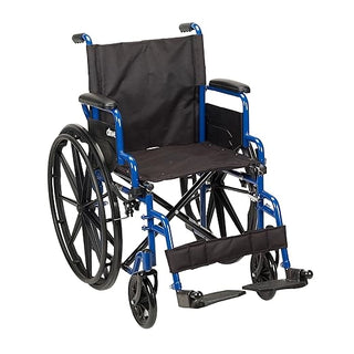 Drive Medical 20949 Blue Streak Lightweight Wheelchair 16" Flip-Back Desk Arms