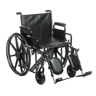 Drive Medical 20959J Heavy Duty Bariatric Wheelchair 24" Desk Arms Swing-Away
