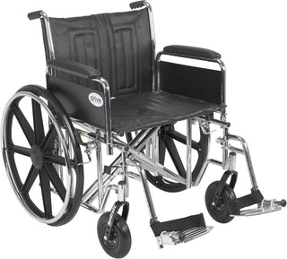 Drive Medical 20959L Heavy Duty Bariatric Wheelchair 22" Full Arms Swing-Away