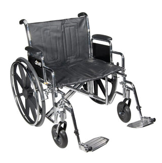 Drive Medical 20959P Heavy Duty Bariatric Wheelchair 24" Full Arms Elevating