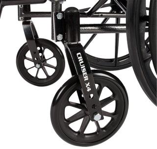 Drive Medical CX418ADFASF Cruiser X4 Lightweight Wheelchair 18" Flip-Back Arms