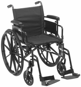 Drive Medical CX418ADFASF Cruiser X4 Lightweight Wheelchair 18" Flip-Back Arms