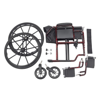 Drive Medical RTLREB18DDASF Rebel Lightweight Wheelchair 18" Flame Red