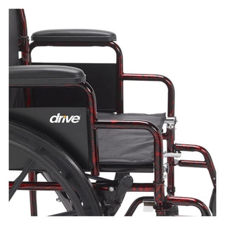 Drive Medical RTLREB18DDASF Rebel Lightweight Wheelchair 18" Flame Red