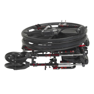Drive Medical RTLREB18DDASF Rebel Lightweight Wheelchair 18" Flame Red