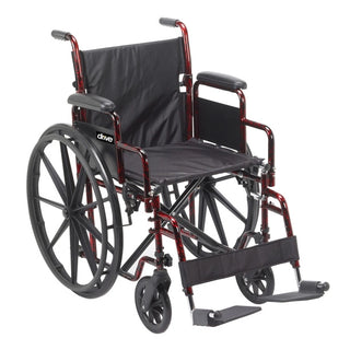 Drive Medical RTLREB18DDASF Rebel Lightweight Wheelchair 18" Flame Red