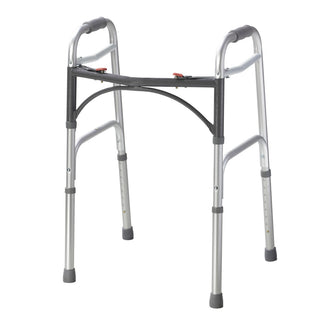 Drive DeVilbiss Healthcare 10200-1 Deluxe Dual Release Folding Walker Adjustable Height, 350 lbs