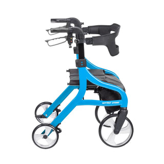 Drive DeVilbiss Healthcare 102662BL-H Nitro Sprint Hemi Blue Folding Aluminum Frame, 350 lbs