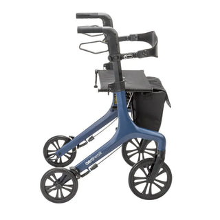 Drive DeVilbiss Healthcare 10277BL AeroWalk Ultra-Lite Blue Aluminum Frame 4 Wheel Rollator 