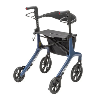 Drive DeVilbiss Healthcare 10277BL AeroWalk Ultra-Lite Blue Aluminum Frame 4 Wheel Rollator 