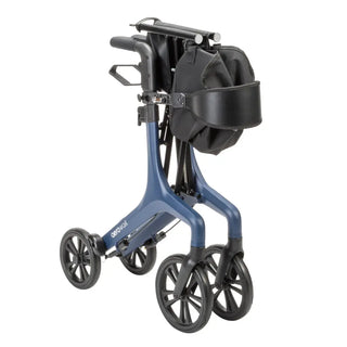 Drive DeVilbiss Healthcare 10277BL AeroWalk Ultra-Lite Blue Aluminum Frame 4 Wheel Rollator 
