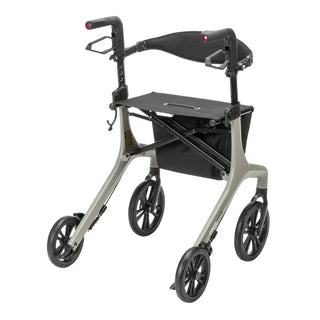 Drive DeVilbiss Healthcare 10277GY AeroWalk Ultra-Lite Gray Aluminum Frame 4 Wheel Rollator 