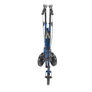 Drive DeVilbiss Healthcare 10289BL Deluxe 3 Wheel Rollator, Flame Blue, Adjustable Height