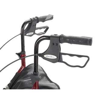 Drive DeVilbiss Healthcare 10289RD Deluxe 3 Wheel Rollator, Flame Red, Adjustable Height