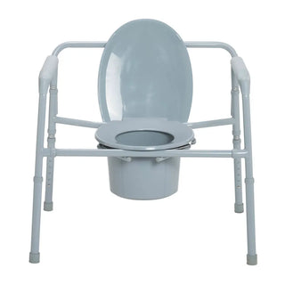 Drive DeVilbiss Healthcare 11117N-1 Fixed Arms Steel Frame With Backrest Commode Chair, 650 lbs