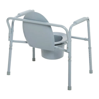 Drive DeVilbiss Healthcare 11117N-1 Fixed Arms Steel Frame With Backrest Commode Chair, 650 lbs