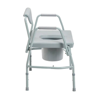 Drive DeVilbiss Healthcare 11135-1 Drop Arms Steel Frame Back Bar Commode Chair, 1000 lbs