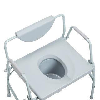 Drive DeVilbiss Healthcare 11135-1 Drop Arms Steel Frame Back Bar Commode Chair, 1000 lbs