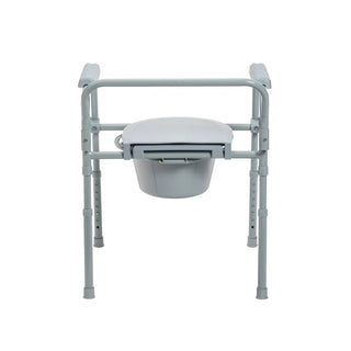 Drive DeVilbiss Healthcare 11148-1 Fixed Arms Steel Frame Back Bar Commode Chair, 350 lbs