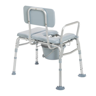 Drive DeVilbiss Healthcare 12005KDC-1 Combination Padded Transfer Bench-Commode, 400 lbs