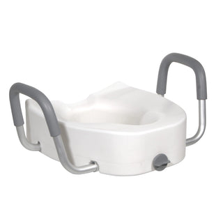 Drive DeVilbiss Healthcare 12013 Premium Plastic, Raised, Elongated Toilet Seat with Lock, 300 lbs