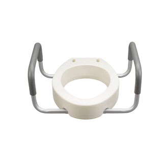 Drive DeVilbiss Healthcare 12403 Premium Raised Toilet Seat with Removable Arms, Elongated, 300 lbs