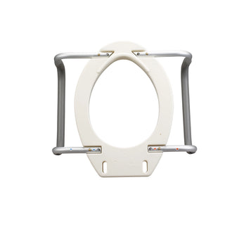 Drive DeVilbiss Healthcare 12403 Premium Raised Toilet Seat with Removable Arms, Elongated, 300 lbs