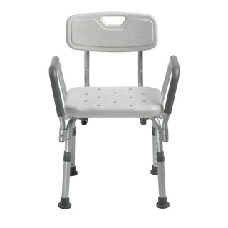 Drive DeVilbiss Healthcare 12445KD-1 Padded Removable Arms Aluminum Frame With Backrest Bath Bench 