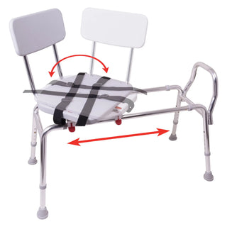 Drive DeVilbiss Healthcare 77662 Removable Arm Rail Bath Transfer Bench, 400 lbs