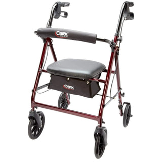 Drive DeVilbiss Healthcare Carex FGA22200 0000 4 Wheel Rollator, Adjustable Height, Burgundy