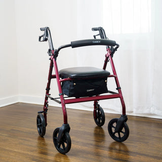 Drive DeVilbiss Healthcare Carex FGA22200 0000 4 Wheel Rollator, Adjustable Height, Burgundy