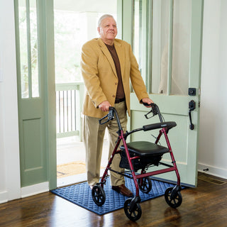 Drive DeVilbiss Healthcare Carex FGA22200 0000 4 Wheel Rollator, Adjustable Height, Burgundy