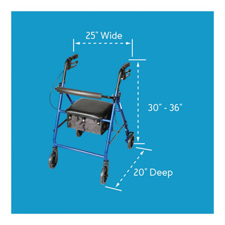 Drive DeVilbiss Healthcare Carex FGA33577 0000 Classics Blue, Adjustable Height 
