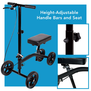 Drive DeVilbiss Healthcare FGA337C0 0000 Carex Adjustable Height Economy Knee Walker