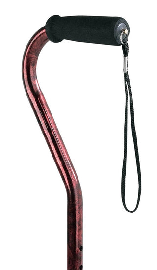 Drive DeVilbiss Healthcare FGA51400 0000 Carex Aluminum Offset Cane, 250 lbs, Red