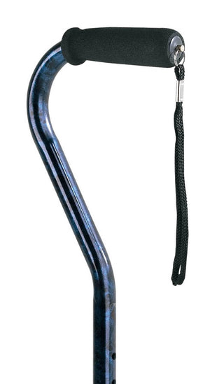 Drive DeVilbiss Healthcare FGA51500 BLUE Carex Aluminum Offset Cane, 250 lbs, Blue