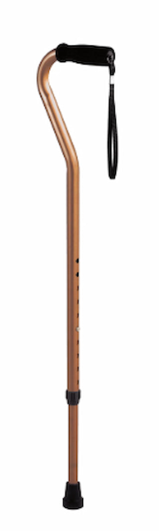 Drive DeVilbiss Healthcare FGA51700 BRNZ Carex Aluminum Offset Cane, 250 lbs, Bronze